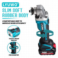 Meuleuse d'angle sans fil LYUWO 20V 800W 125mm à moteur sans balais avec 10000 tr/min, protection de sécurité de qualité industrielle et DIY pour la découpe de métaux