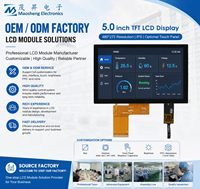 Module d'affichage LCD TFT 5 pouces avec interface RGB, résolution 800x480 480*272, écran tactile