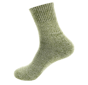 HPS0101 Cotton Elastic Terry Towel Bottom Winter Socks Olive Green Stockings - Product Image 4