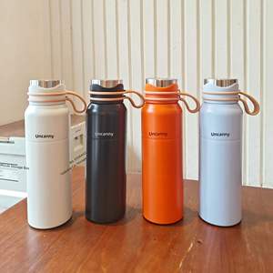 Stylish Minimalist Sports Vacuum Insulated <b>Thermos</b> Handheld 304 Stainless Steel Cycling <b>Cup</b> Portable Car-mounted Straight-sided - Product Image 1