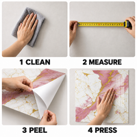 Papier peint adhésif en marbre blanc rose doré, feuilles en mousse PET XPE de 1,8 mm pour la rénovation de la chambre à coucher
