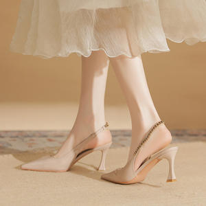 Zapatos de tacón alto sexys para mujer - ideales para fiestas de moda y bodas. Con diseño de punta en pico. - Product Image 6