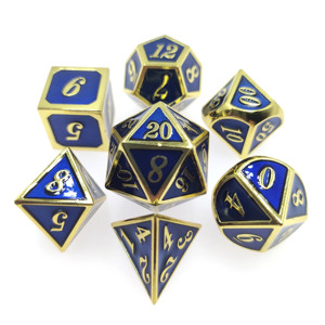 Dés en métal époustouflants avec des bords dorés pour les passionnés de jeux - Un incontournable pour les soirées et les collections de collectionneurs - Product Image 2