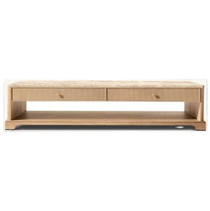 Mesa de centro de lujo de gama alta de madera maciza estilo americano RH - Product Image 1