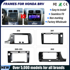 กรอบเครื่องเล่นดีวีดีติดรถยนต์สำหรับ HONDA <span class=keywords><strong>BRV</strong></span> ชุดแผงหน้าปัด กรอบแผงหน้าปัดรถยนต์ กรอบแอนดรอยด์ในรถยนต์ กรอบรถยนต์ กรอบวิทยุติดรถยนต์ - Product Image 1