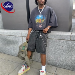 Qzfso เสื้อยืดผ้าฝ้าย240 GSM ลายกราฟฟิกสำหรับผู้ชายเสื้อยืดลายกราฟิกสำหรับผู้ชายเสื้อยืดครอปโลโก้ตามสั่ง - Product Image 1