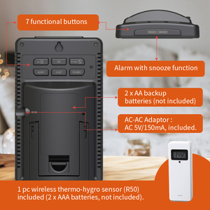 Thức dậy ánh sáng đồng hồ báo thức Nhà Máy Giá <span class=keywords><strong>2025</strong></span> <span class=keywords><strong>New</strong></span> Radio điện tử kỹ thuật số LED hiển thị hiện đại ABS thông tư đài phát thanh Đèn bàn đài phát thanh - Product Image 5