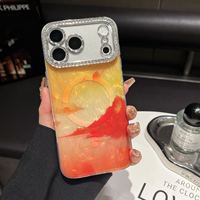 Coque personnalisée à motif scintillant pour iPhone 17 16 Pro Max, étui de luxe diamanté brillant, magnétique puissant, coque arrière personnalisable