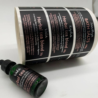Lotions corporelles imprimables imperméables à l'huile imprimables personnalisées huile de parfum autocollant d'étiquette d'estampage feuille d'or autocollant d'étiquette