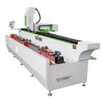 Machine de fabrication de fenêtres et de portes en aluminium, PVC et UPVC entièrement automatique à double tête de 4000 mm, machine de perçage et de fraisage CNC, prix
