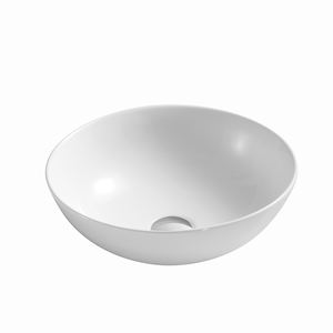 Lavabo mural moderne en céramique blanc pur <span class=keywords><strong>pour</strong></span> salle de bain, lavabo de toilette poli - Product Image 3