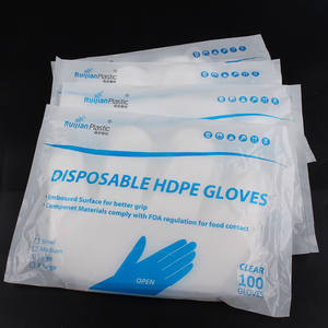 Одноразовые полиэтиленовые перчатки с индивидуальным логотипом и размером, кухонная Парикмахерская промышленность, чистые пищевые продукты, заводские дешевые цены, Лидер продаж - Product Image 1
