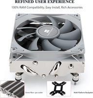 Thermalright AXP90 X53 Grey Low Profile Desktop CPU Air Cooler AGHP Technology Radiateur dissipateur de chaleur pour LGA 1700