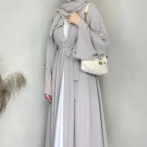 2024 Ramadan Women Abaya Dubai Dresses Chiffon Pray Muslim Abaya Islamic Clothing