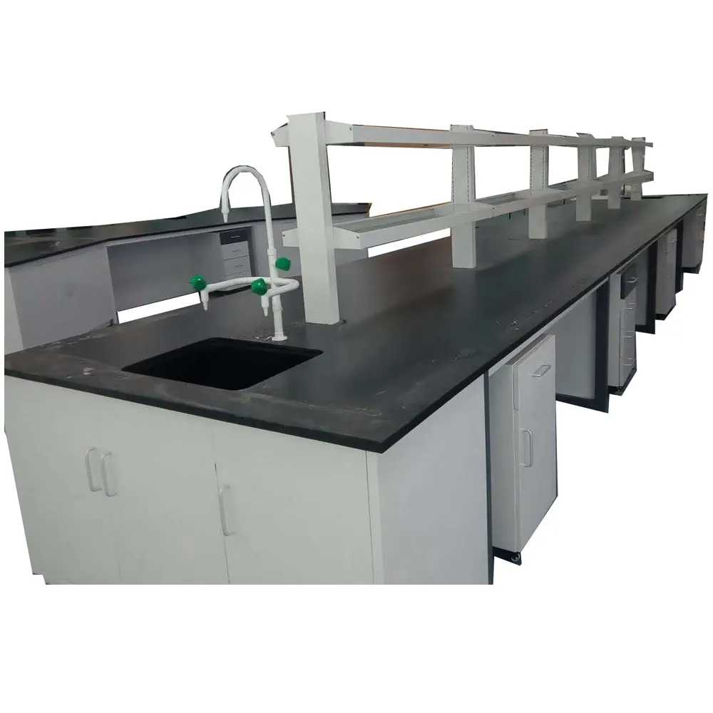 Pour le technicien dentaire table de laboratoire armoire mobile banc central matériau en acier résine phénolique haut de haute qualité vente d'usine