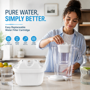 Cartucho de Filtro de Agua de Repuesto Universal para Jarra de Agua Doméstica, Filtro de Agua Potable con Carbón Activado - Product Image 1