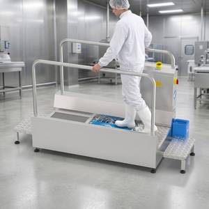 Solution d'hygiène automatique pour l'industrie alimentaire avec évier de lavage des mains, nettoyeur de chaussures, lave-bottes et <span class=keywords><strong>tourniquet</strong></span> - Product Image 1