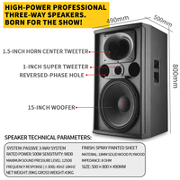Haut-parleur Bluetooth professionnel de 15 pouces pour extérieur, idéal pour les spectacles de grande envergure, les bars, les réunions et les scènes – Équipement audio.