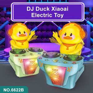 Giocattolo di musica leggera personalizzata DJ giallo anatra gioco rotante luce elettrica danzante Dj <span class=keywords><strong>Duck</strong></span> giocattolo per bambini - Product Image 3