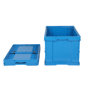 Bac de manutention pliable en plastique 600x400x340mm bleu, qualité alimentaire, pour entrepôt, logistique et stockage - Product Image 3