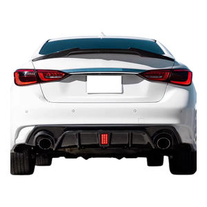 ICOOH Racing 002 Style Kit de carrosserie en Fiber de carbone Nouveau séparateur de lèvre de pare-chocs arrière avec lumière pour <span class=keywords><strong>Infiniti</strong></span> <span class=keywords><strong>Q50</strong></span> 2013 + - Product Image 4