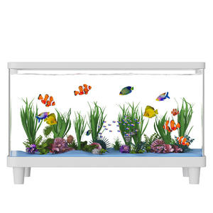 Couverture de réservoir à poissons en PET haute définition et haute transparence, petit salon, paysage écologique, filtre à oxygène - Product Image 1