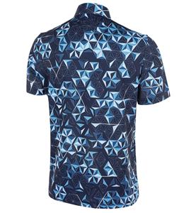 Vente en gros de chemises pour hommes en tricot de spandex/coton avec logo personnalisé, impression numérique, marque, surdimensionnées, brodées pour le golf - Product Image 2