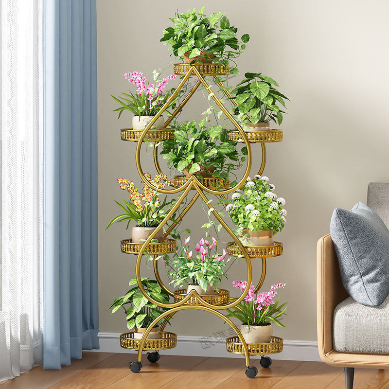 Rueda universal de 9 soportes engrosados en bronce.