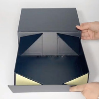 Boîte d'emballage en carton recyclable, pliable, laminée, imprimée UV quadricolore, avec éponge pour bougies, portefeuilles, emballage cadeau, personnalisable