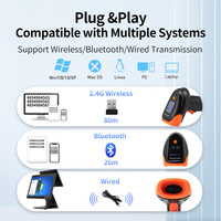 Escáner de Código de Barras Inalámbrico Bluetooth con Interfaz USB JIngxin para Supermercado