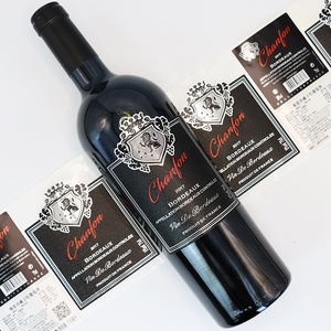 3D dập nổi nhôm mềm chai rượu vang nhãn mạnh mẽ dính 3D vàng mềm kim loại <span class=keywords><strong>Vodka</strong></span> nhãn rượu cho chai - Product Image 6