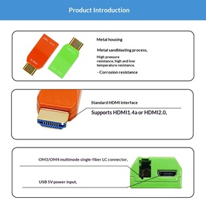 Mini transmetteur-récepteur optique 4K, extension vidéo HD sans perte non compressée 4K*2K30Hz LNK-107M, <span class=keywords><strong>fibre</strong></span> multimode - Product Image 3