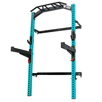 DINUO Rack de Squat Mural Entièrement Pliable en Tube d'Acier Robuste Haute Compatibilité Cage de Musculation Équipement de Gymnastique à Domicile