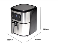 Friteuse à air multifonctionnelle à double panier de 6,1-8,0 L, électrique, sans huile, carrée, à commande numérique, pour la maison, fabriquée à Ningbo