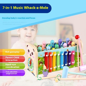 <span class=keywords><strong>Xylophone</strong></span> en bois Montessori <span class=keywords><strong>à</strong></span> <span class=keywords><strong>marteler</strong></span> pour enfants de 12 mois et plus, jouet de développement précoce ludique - Product Image 3