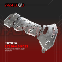 FASTCLUB Couvre-socle de réservoir de carburant personnalisé pour LAND CRUISER 200 2018-2019, anti-rayures, en alliage d'aluminium, épaisseur 8 mm/5 mm