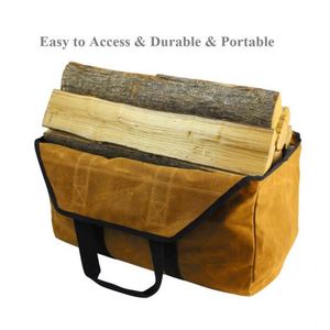 Free Sample high quality wholesale Heavy Duty Waxed Nylon Firewood <b>Log</b> <b>Carrier</b> Firewood <b>Carrier</b> Tote Bag, Wood <b>Carrier</b> for - Product Image 4
