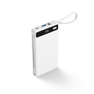 Batería Externa Portátil con Salida Tipo C de 22.5W y Carga Rápida de 10000mah con Dos Cables Integrados - Product Image 1