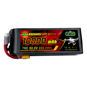 แบตเตอรี่ <span class=keywords><strong>Lipo</strong></span> ความจุสูง11.1V 14.8V 22.2V แบตเตอรี่100C 70C อัตราการคายประจุสูงสำหรับโดรนในรถ RC - Product Image 2