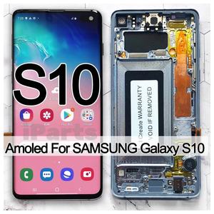 Display AMOLED di Ricambio IParts per SAMSUNG <span class=keywords><strong>Galaxy</strong></span> <span class=keywords><strong>S10</strong></span> SM-G973F G973U G973W, Schermo Touch con Cornice Originale - Product Image 3