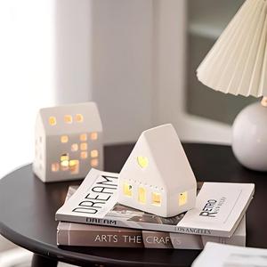 Bougeoir en céramique nordique moderne en gros, décoration d'intérieur, adapté à la Saint-Valentin, <span class=keywords><strong>porcelaine</strong></span> sans glaçure, <span class=keywords><strong>bougie</strong></span> écologique - Product Image 3
