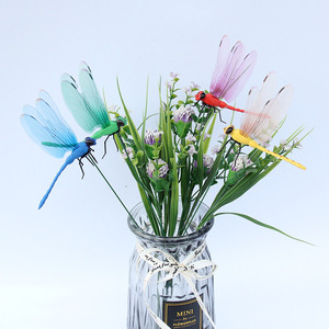Decorazione di Lusso a Forma di Libellula e Fiore, Ornamento in PVC Resistente alle Intemperie e Impermeabile, Decorazione Vintage per <span class=keywords><strong>Giardino</strong></span> e Casa - Product Image 2
