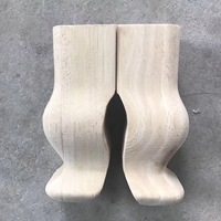 Pieds de canapé et de chaise en bois massif sculpté, style moderne et luxueux