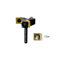 Miaorui 6.35*38.1 * 51L * 3T doré t-rainurage fraise en bout grattage Tenon fraise Insert-Style SpoilBoard bois routeur Bits OEM