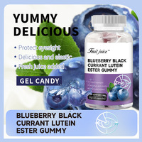 Grensoverschrijdende E-commerce Exclusieve Fruitige Blauwe Bes Luteïne Ester Gummies Blauwlichtbeschermende Oogverzorging Gummies 60g Fles