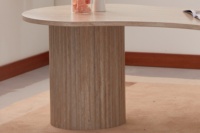 Table basse portable moderne en pierre frittée blanche, best-seller minimaliste pour le salon