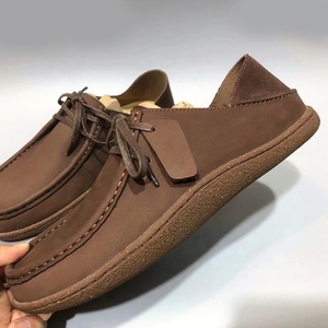 Marque de haute qualité rétro à feuilles persistantes respirant à la mode à lacets marron Nubuck cuir décontracté hommes marche plate-forme <span class=keywords><strong>bateau</strong></span> chaussures - Product Image 4