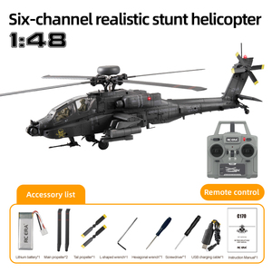 Nuevo Helicóptero RC SJY-C170 1:48 6CH sin Alerones, Acrobático, Tipo Apache AH-64D, con Posicionamiento Inteligente y Giroscopio de 6 Ejes con Flujo Óptico - Product Image 2