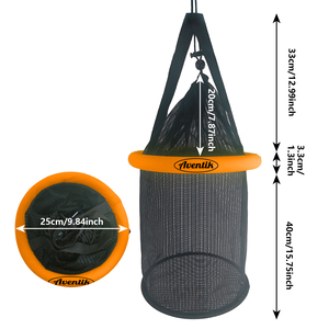 <span class=keywords><strong>Panier</strong></span> flottant pour poissons 5GAL/10GAL en maille enduite, pliable, pour le stockage d'appâts vivants pour la pêche au bar et à la truite, kayak et pêche sur glace (B05) - Product Image 5