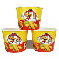 Usine personnalisée écologique 85oz 150oz 170oz logo jetable imprimé grande taille papier kfc seaux de poulet frit avec couvercle